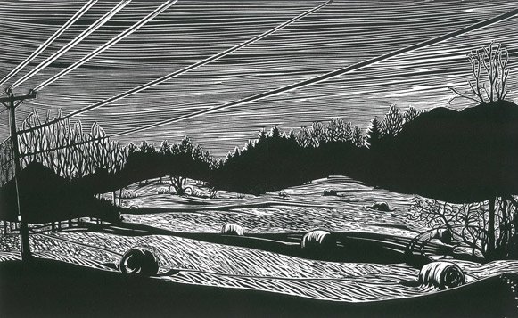 Linocut 15 x21pc -'east rd.